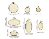 Mini Wood Embroidery Hoops Set of 7 Craft Accessories Wooden Frames
