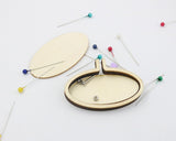 Mini Wood Embroidery Hoops Set of 7 Craft Accessories Wooden Frames