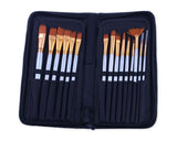 Paint Tools Set of 15 Paint Brushes with Painting Sponge and Palette Knife