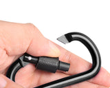 Locking Carabiners Set of 5 Carabiner Clips with Key Rings