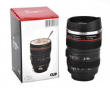 Stainless Steel Lens Like Coffee Mug Cup - Black