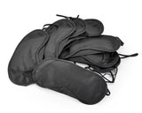 10 Pcs Soft  Fiber Eye Mask with 2 Elastic Straps - Black