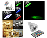 4 Pcs 5W GU10 Multiple Color LED Light Bulb with Wireless Remote Control