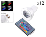 12 Pcs 5W GU10 Multiple Color LED Light Bulb with Wireless Remote Control