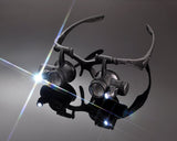 LED Embedded Jewelry Magnifier Glasses Loupe with 10x/20x Lens