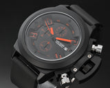 Megir Waterproof Men's Quartz Watch - Black