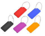 5 Pcs Colorful Metal Travel Luggage Tag with Strap