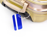 5 Pcs Colorful Metal Travel Luggage Tag with Strap