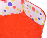 1.5m Foldable Hexagon Ball Pool Tent with Red Zippered Bag for Kids