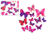72 Pieces Colorful 3D Butterfly Wall Stickers