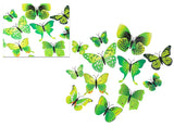 72 Pieces Colorful 3D Butterfly Wall Stickers