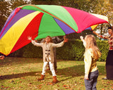 3.6m Rainbow Play Parachute with 8 Handles for Kids Outdoor Games