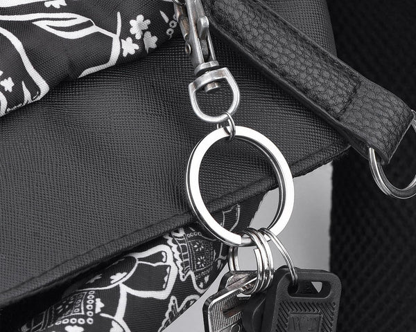 1.26 Inch Round Flat Key Chain Rings Titanium Alloy Split Ring Set of 5