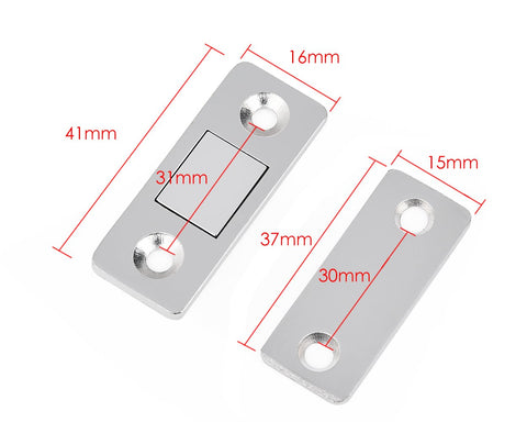 Magnetic Door Catch Latch with Screws for Cabinet Set of 2
