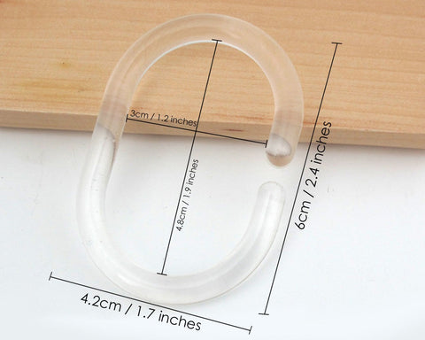 Shower Curtain Hooks 36 Pieces Plastic Shower Curtain Rings