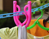 5 Pcs Different Colors Plastic Folding Clothes Hanger