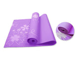 173cm x 61cm PVC Yoga Mat with Sakura Print - Purple
