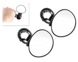 1 Pair Bike Mirror with Adjustable Handle - Black