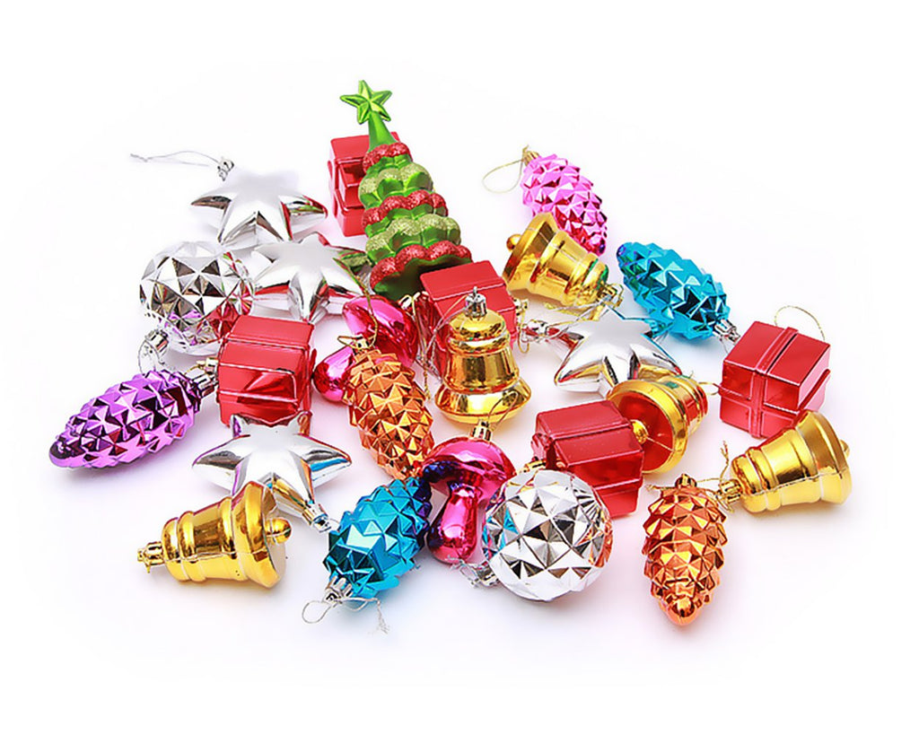 25 Pieces Multi Color Ornaments for Christmas Tree Decorations