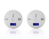 2 Pcs Carbon Monoxide Alarm Detector with LCD Display
