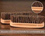 Horsehair Shoe Brush for Polishing Shoe Shine Brush with Soft Bristles