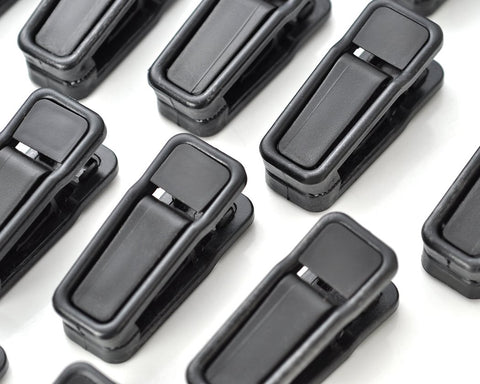 20 Pcs Non-slip Hanging Clips Clothespins - Black