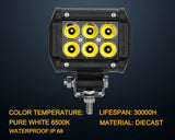 2 Pcs 18w 6 x Cree Led Waterproof Headlight for SUV