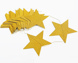 2 Pcs Sparkling Star Garlands Bunting for Wedding or Parties - Gold and Silver