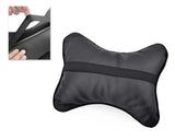 Car Neck Pillow 2 Pieces PU Leather Travel Pillow for Head Rest Neck Support for Car Seat