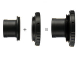 1.25" Nikon Telescope Adapter and Extension Tube with T2 Ring to F Mount DSLR Cameras