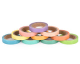 10 Pcs 5m Rainbow Craft Décor Paper Washi Masking Tape