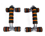 2 Pieces Foam Handle Push up Bars for Strength Training - Orange and Black