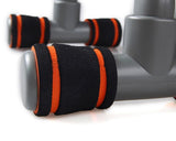 2 Pieces Foam Handle Push up Bars for Strength Training - Orange and Black