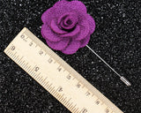 12 Pieces Lapel Pin Flower Men's Boutonniere for Suit - Flowers Series