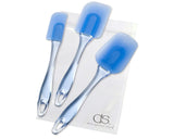 3 Pieces Silicone Spatulas Baking Set - Blue