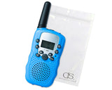 2 Pieces T388 Walkie Talkie for Kids with LCD Display - Blue