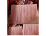 Tulle Table Skirt for Wedding Party Decoration