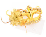 Masquerade Mask with Flower Set of 2 Costume Party Mask