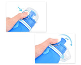 750ml Collapsible Leak Proof Silicone Water Bottle for Cycling - Blue