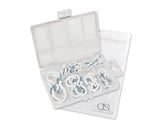 70 Pieces Plastic Cup Hooks Set with 6 Sizes - White