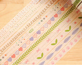 5 Pcs 10m Fresh Pattern Narrow Decorative Washi Tapes