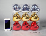 3 Pieces Heart Shaped Christmas Baubles for Christmas Tree Ornaments