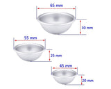 3 Pieces Aluminium Ball Shaped Molds for Baking