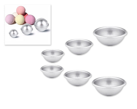 3 Pieces Aluminium Ball Shaped Molds for Baking