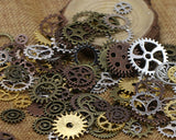 150 Grams Steampunk Gear Cog Charms for Jelwelry Making - Mixed Color