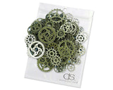 150 Grams Steampunk Gear Cog Charms  for Jewelery Making - Bronze