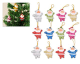 12 Pieces Santa Claus Ornaments for Christmas Tree Decoration