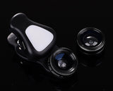 3 in 1 Clip on Phone Camera Lens with Fisheye Lens