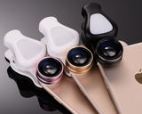 3 in 1 Clip on Phone Camera Lens with Fisheye Lens