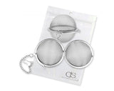 2 Pieces Stainless Steel Ball Shaped Tea Infusers - Silver